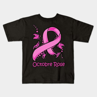 Ruban Rose Lutte Contre Cancer du Sein Octobre Rose Kids T-Shirt